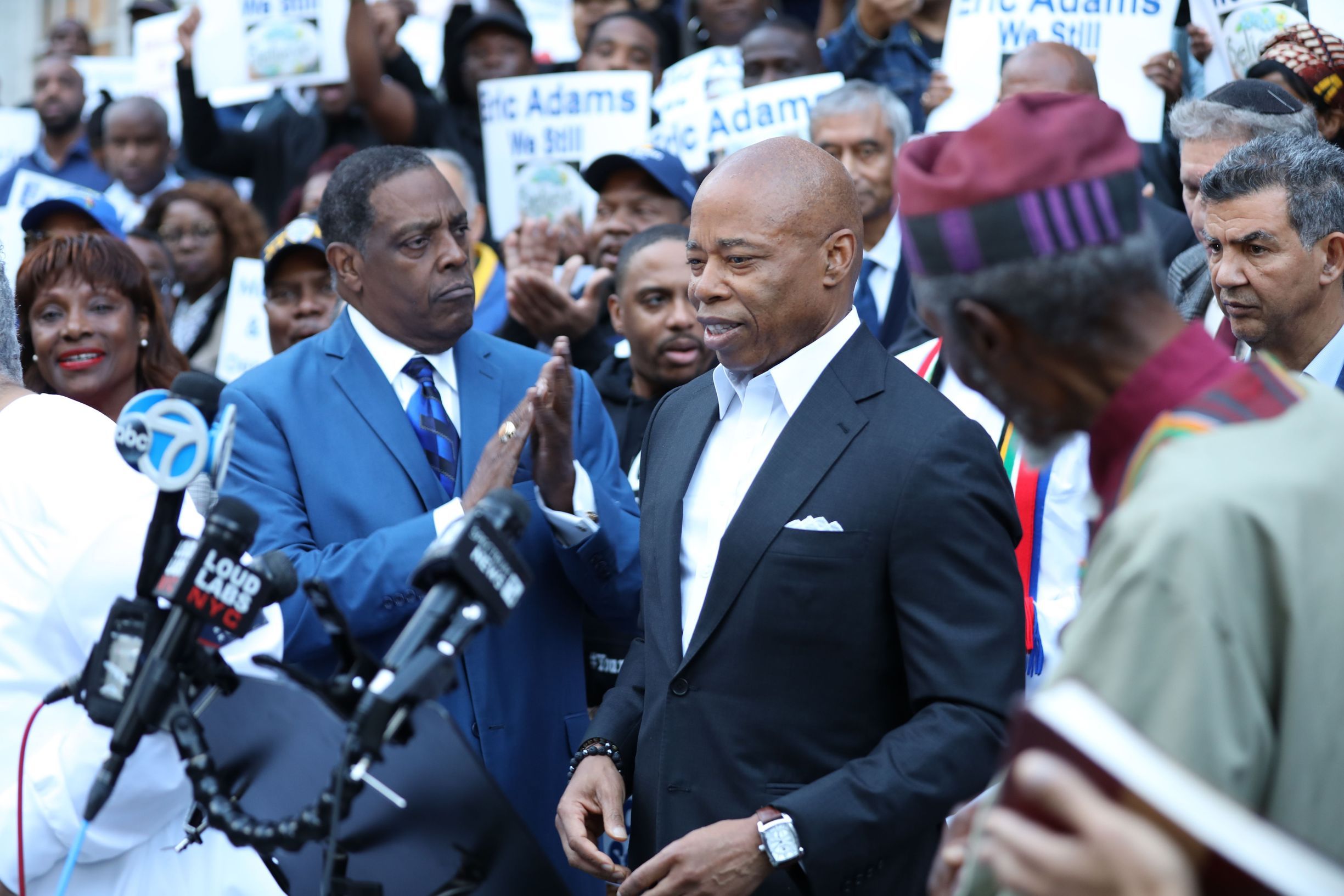 Rally for NYC Mayor Eric Adams by Clergy and Close Supporters