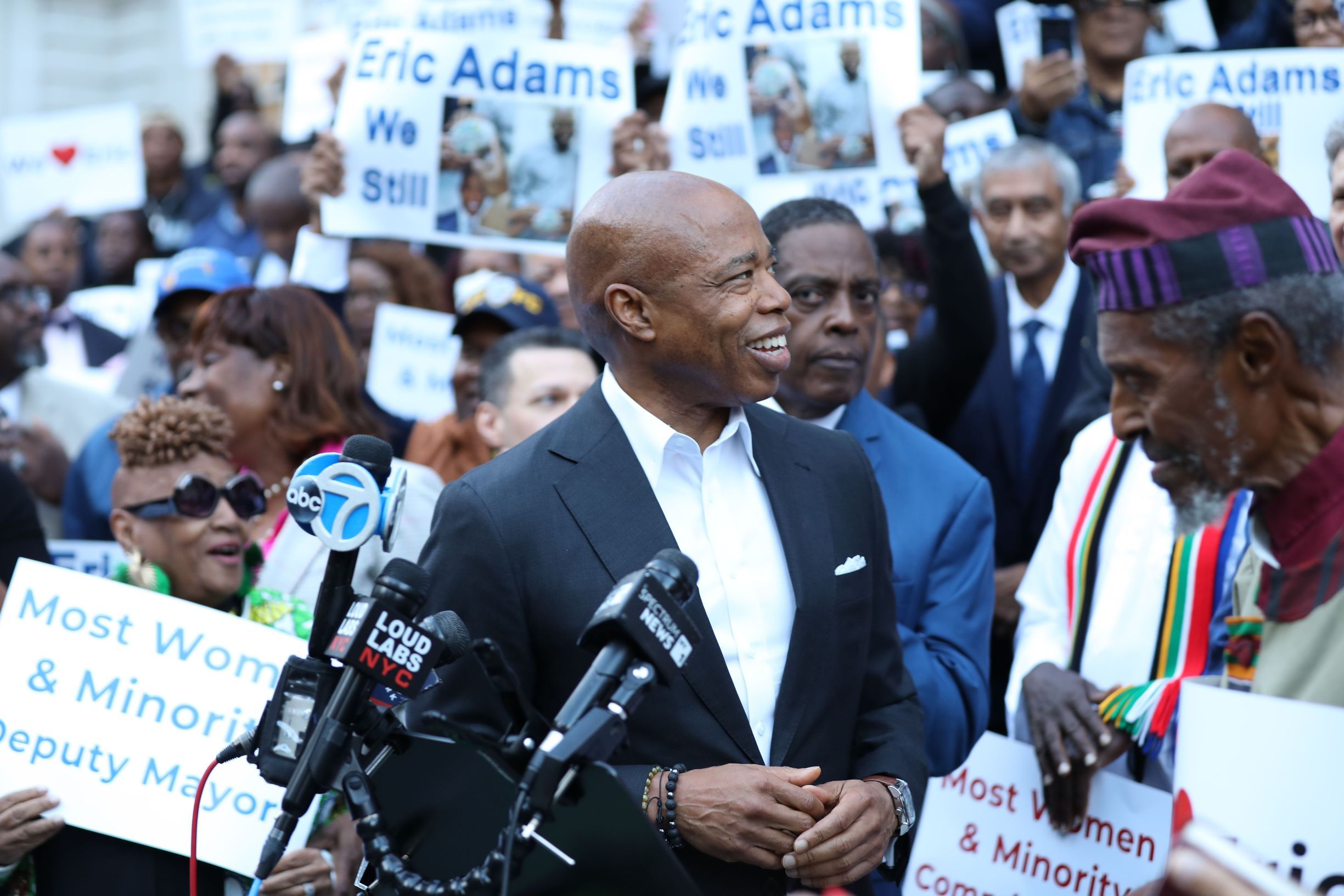 Rally for NYC Mayor Eric Adams by Clergy and Close Supporters