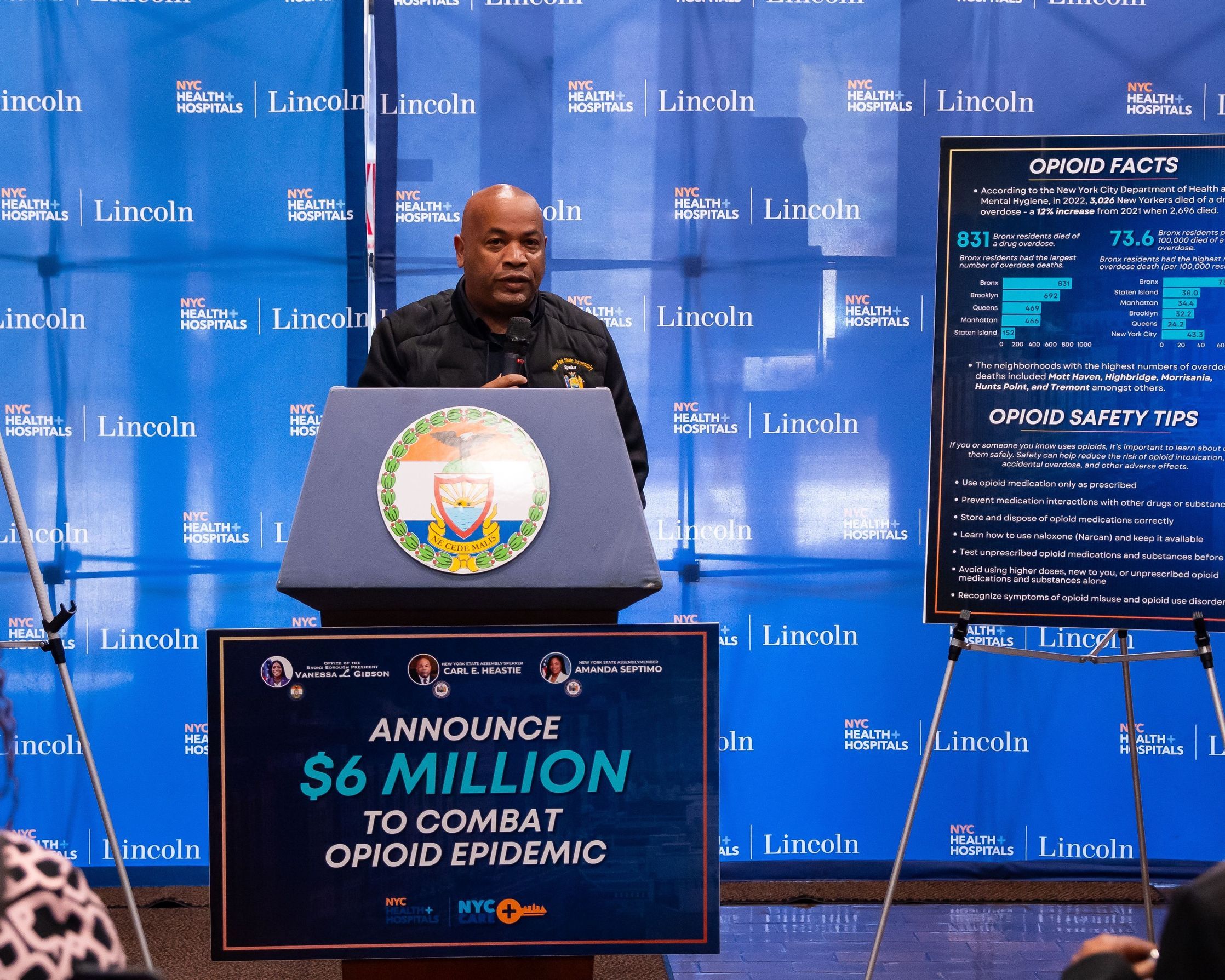 NY State Assembly Speaker Carl Heastie at Bronx Event announcing Funds for opioid recovery center.jpg