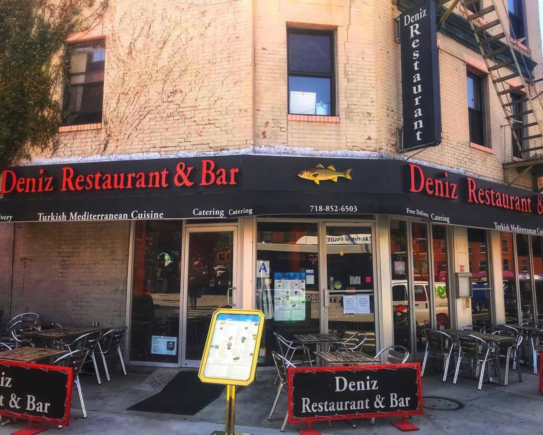 Front of Denis Restaurant in Ft Greene Brooklyn