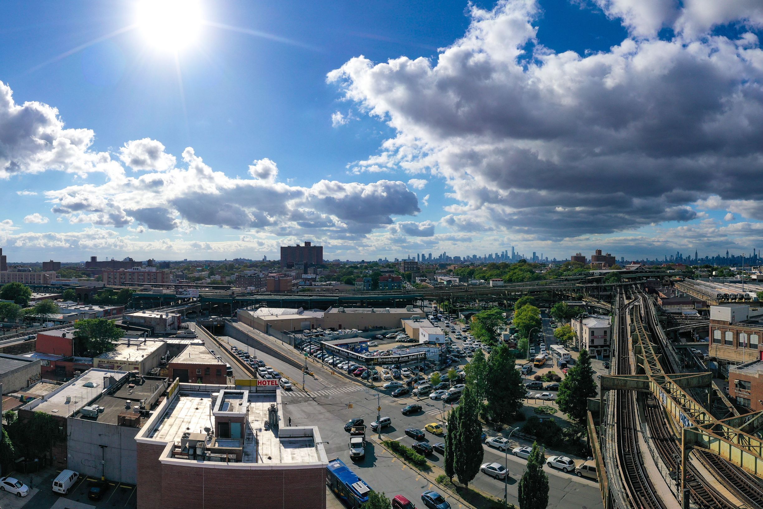 Panoramic View Broadway Junction in East New York
