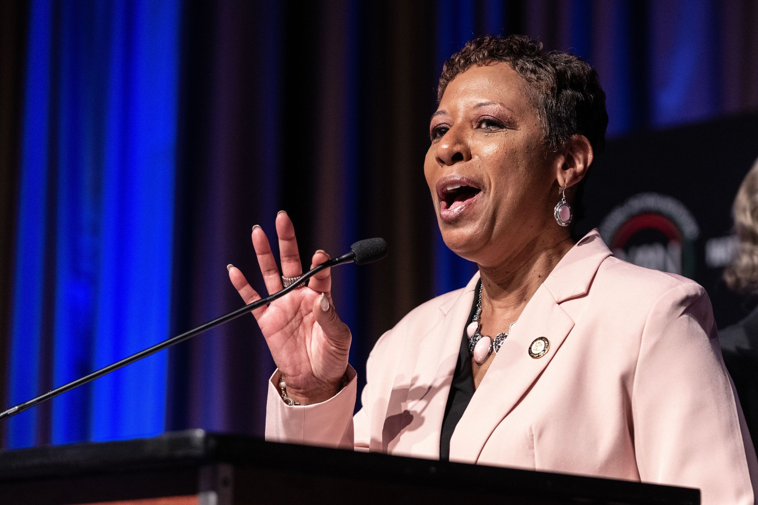 City,Council,Speaker,Adrienne,Adams,Speaks,During,Nan,2023,Convention