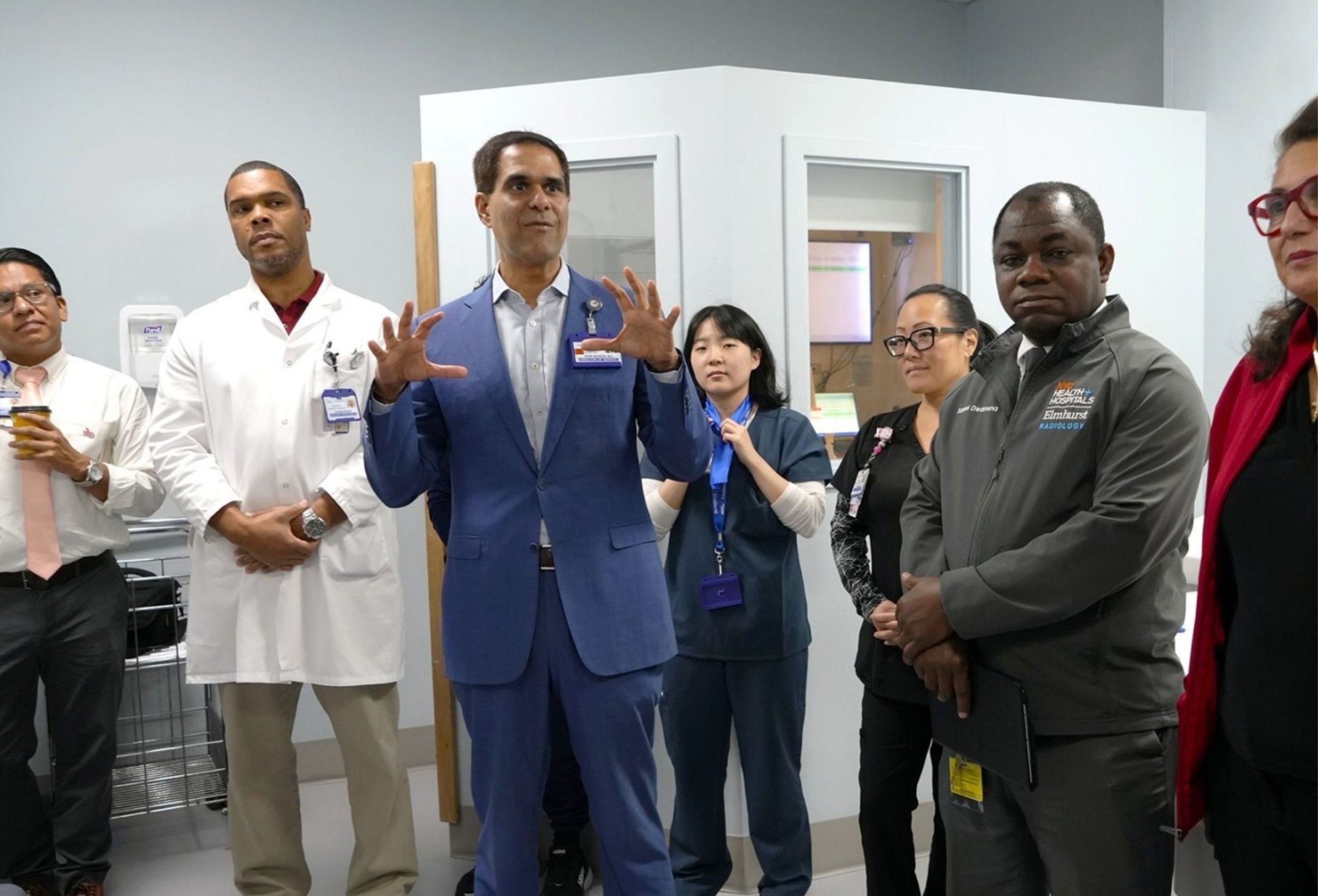 Dr. Vivek Masson, Director of the Department of Radiology, and Grace Ann Weick, ANP and Chief of Ancillary Services, discuss the benefits for the newly renovated space and its impact on patient car - 1
