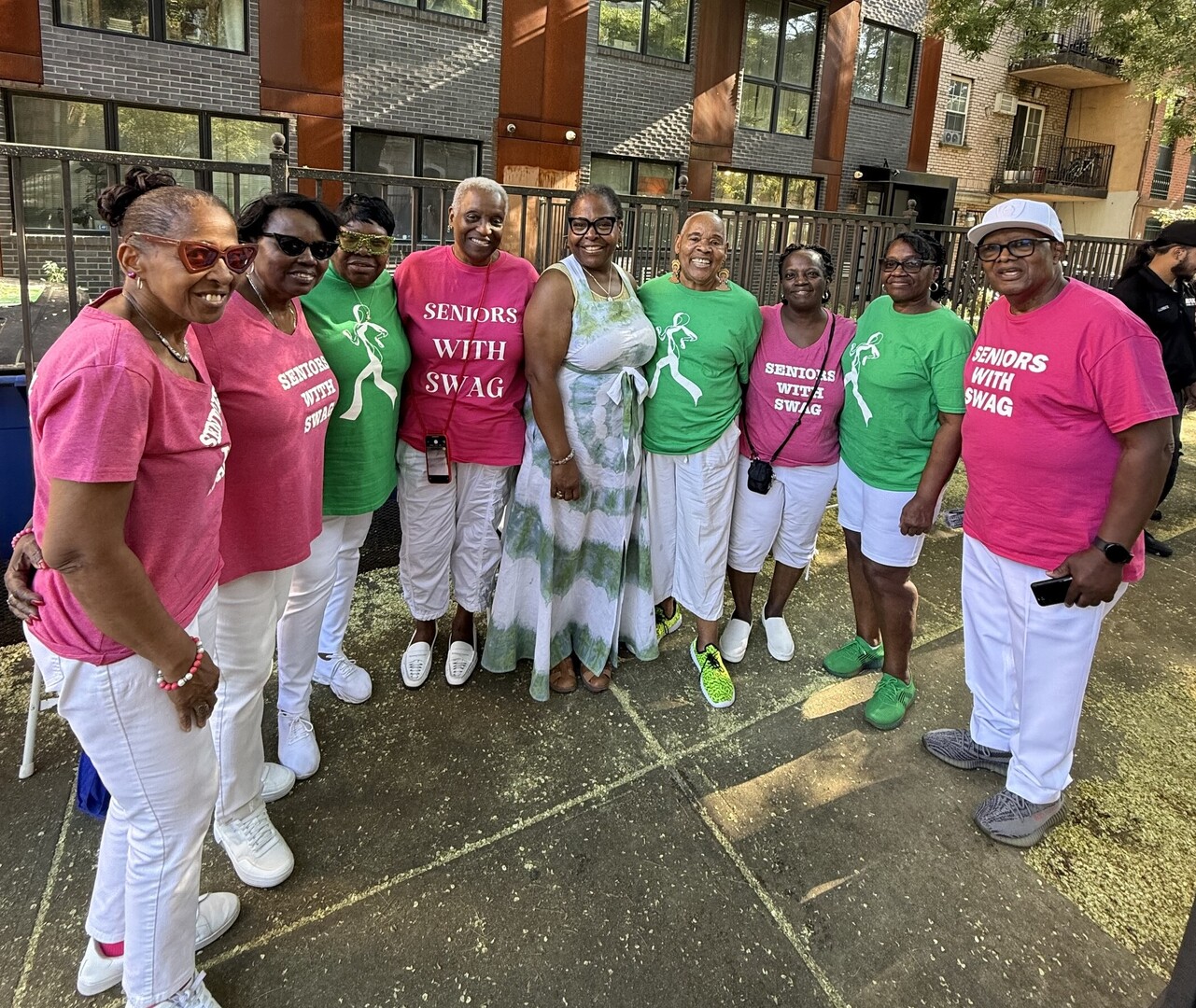 Stefani Zinerman with Seniors in Bed Stuy