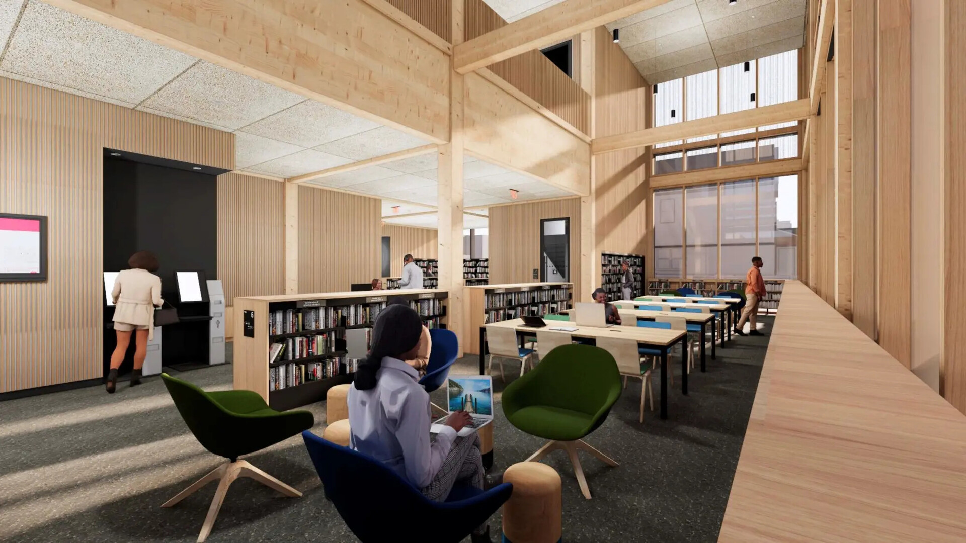 Canarsie Public Library Rendering - Interior
